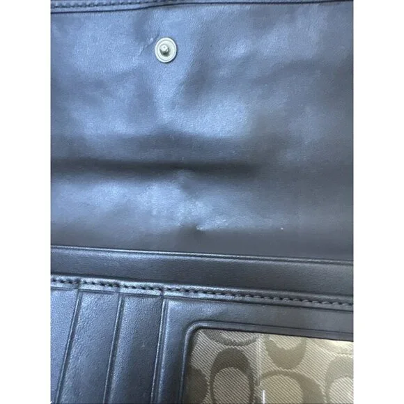 Vintage Coach Soho Trifold Brown Leather Wallet, Removable Checkbook 8x5” VGUC - Picture 8 of 12